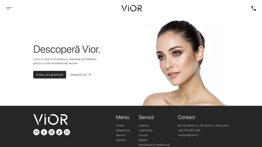 Vior Landing Page